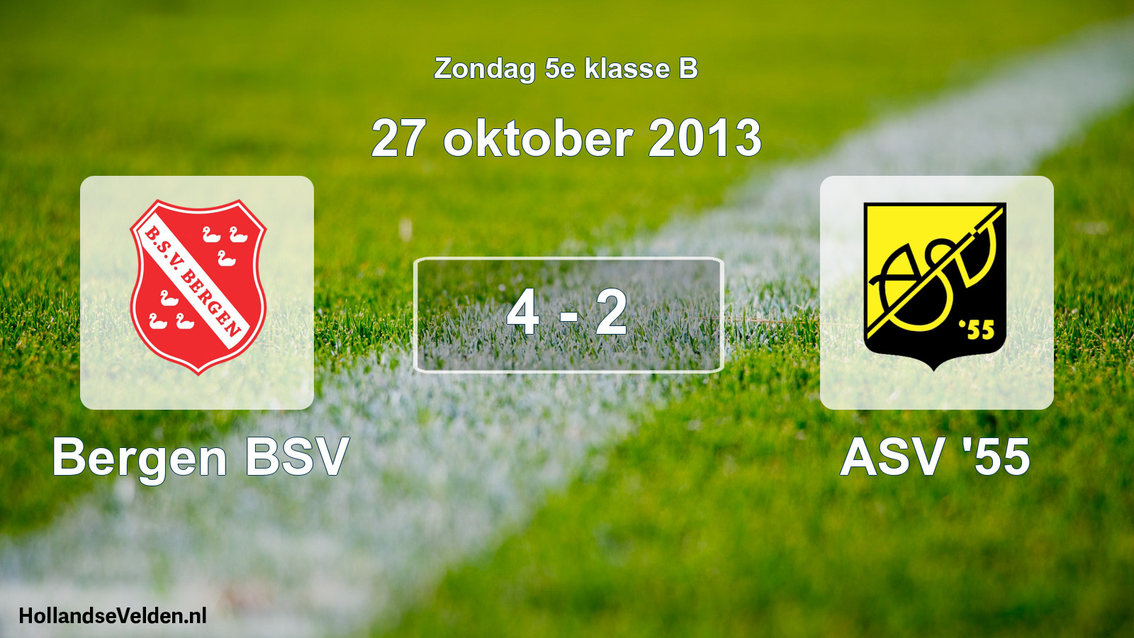 Total number of matches played: Bergen BSV - ASV '55 4 - 2 (27 October 2013)