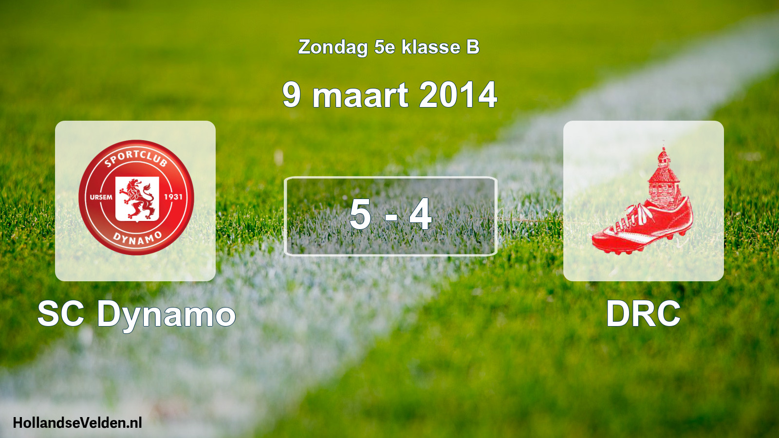 Total number of matches played: SC Dynamo - DRC 5 - 4 (9 March 2014)