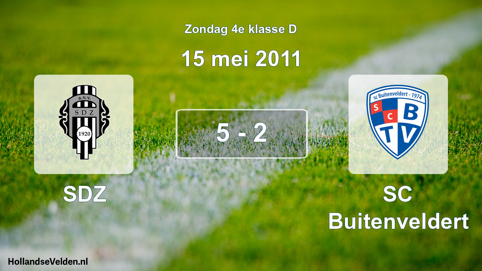 Total number of matches played: SDZ - SC Buitenveldert 5 - 2 (15 May 2011)