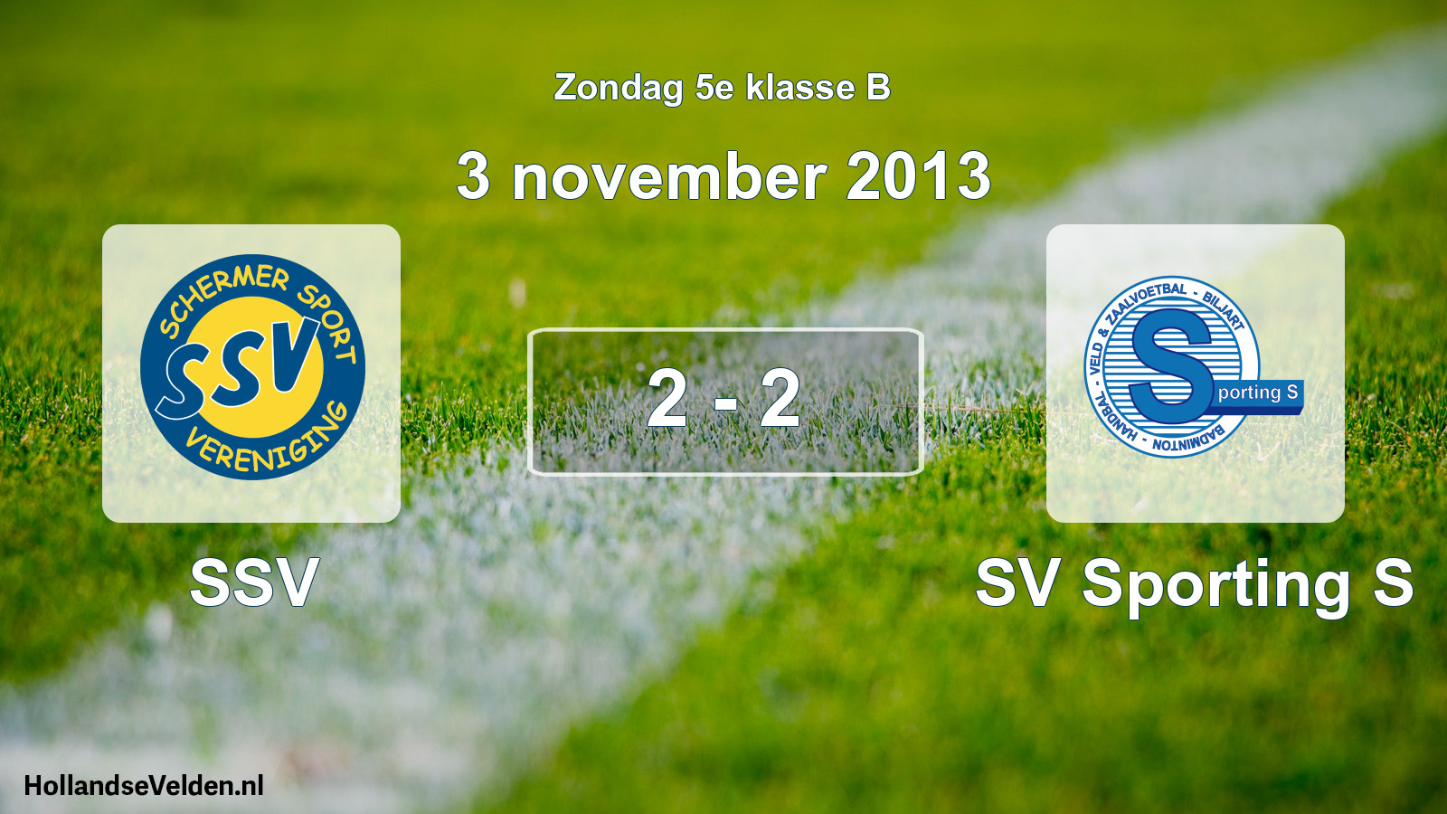 Total number of matches played: SSV - SV Sporting S 2 - 2 (3 November 2013)
