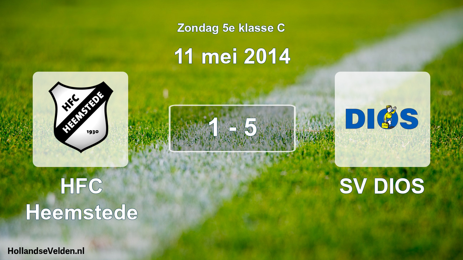 Total number of matches played: HFC Heemstede - SV DIOS 1 - 5 (11 May 2014)