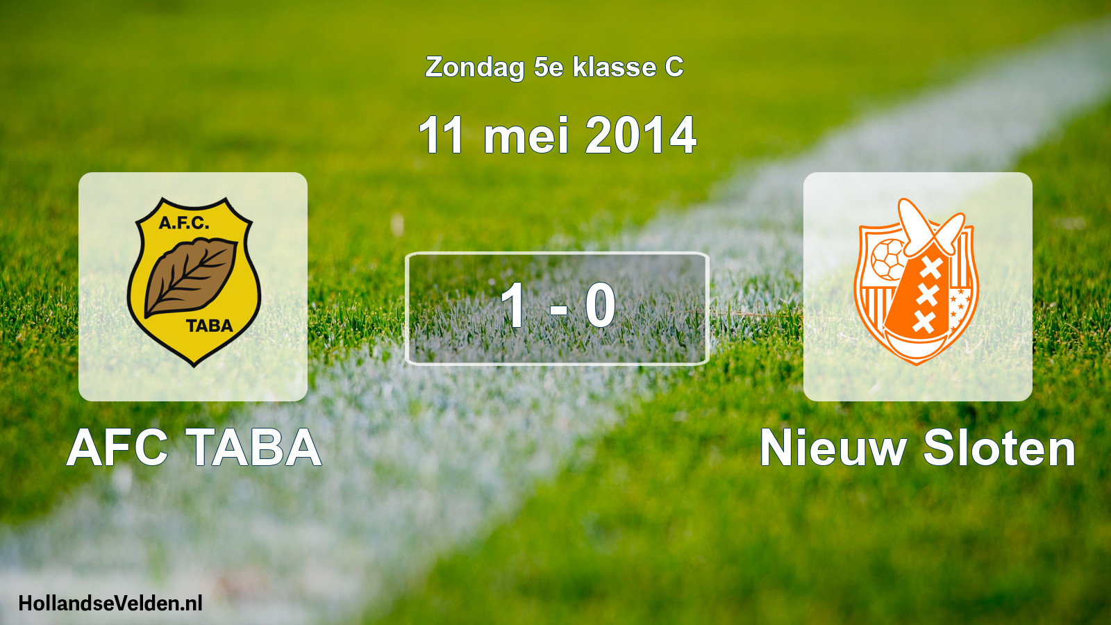 Total number of matches played: AFC TABA - Nieuw Sloten 1 - 0 (11 May 2014)