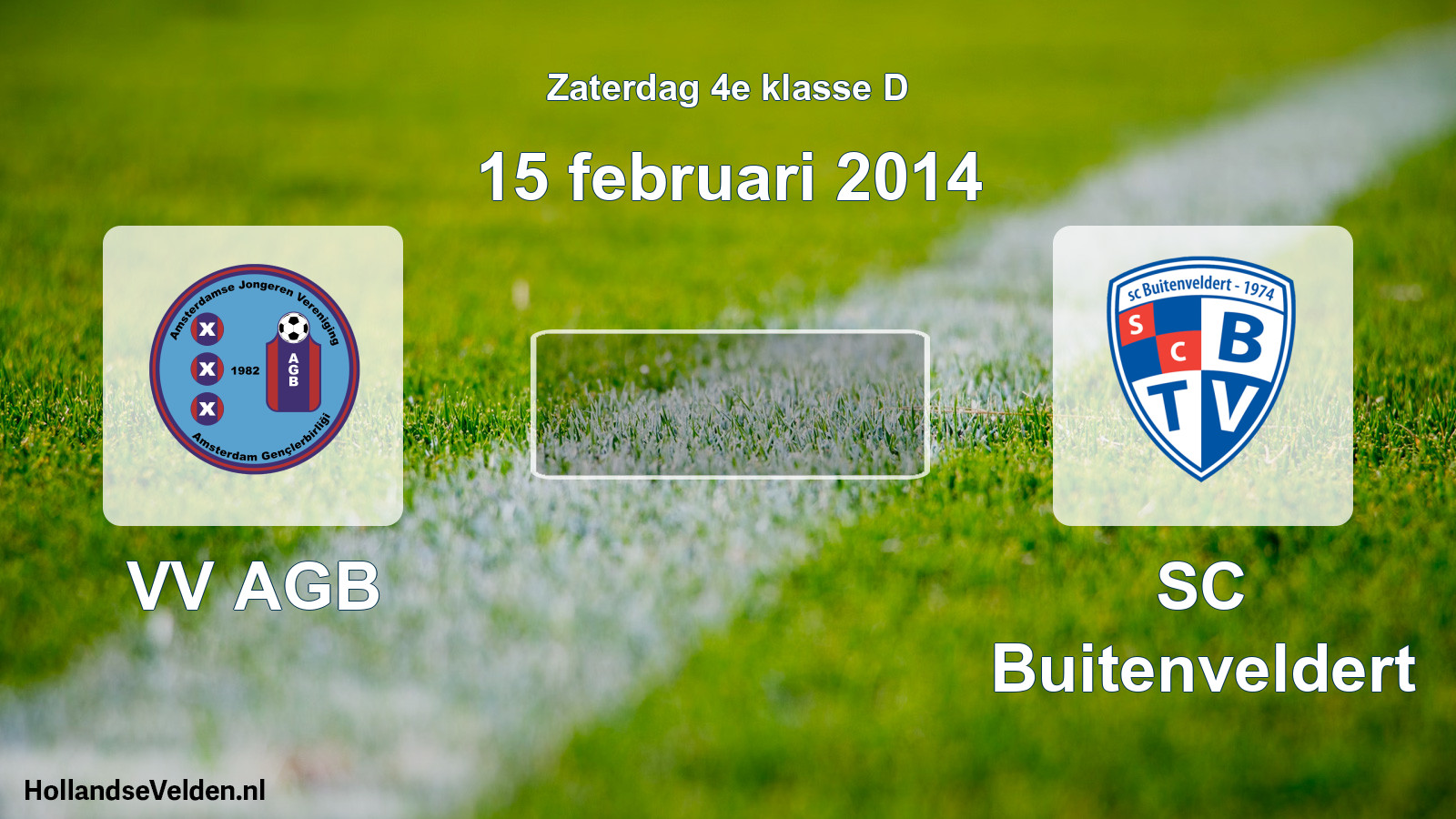 Scheduled Match: VV AGB - SC Buitenveldert (15 February 2014)