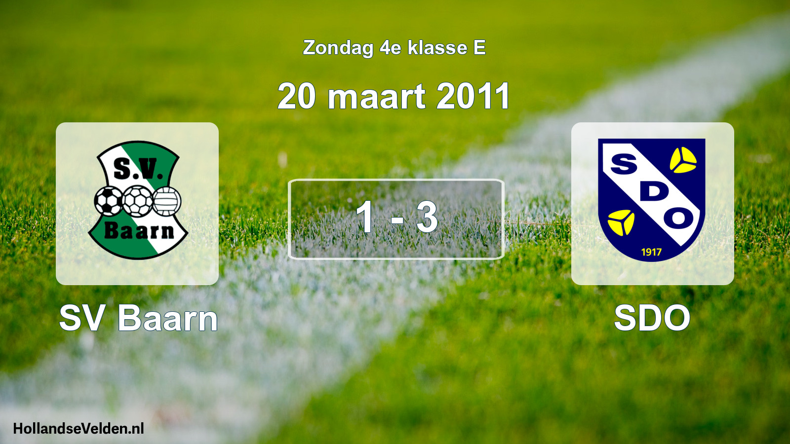 Total number of matches played: SV Baarn - SDO 1 - 3 (20 March 2011)