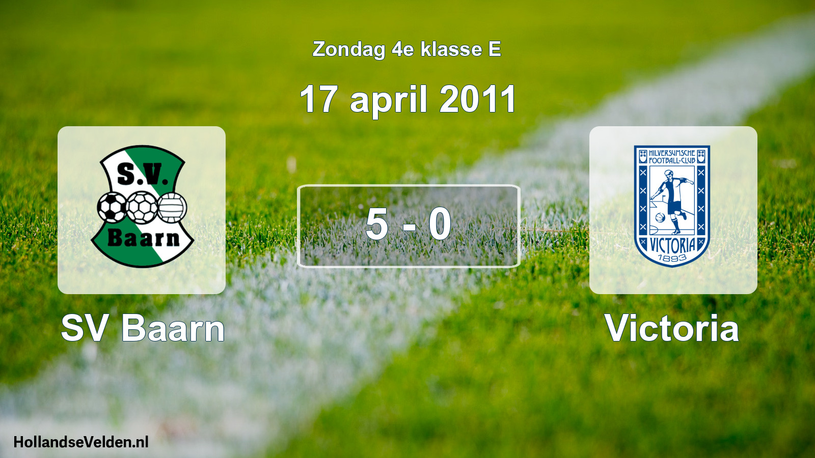 Total number of matches played: SV Baarn - Victoria 5 - 0 (17 April 2011)