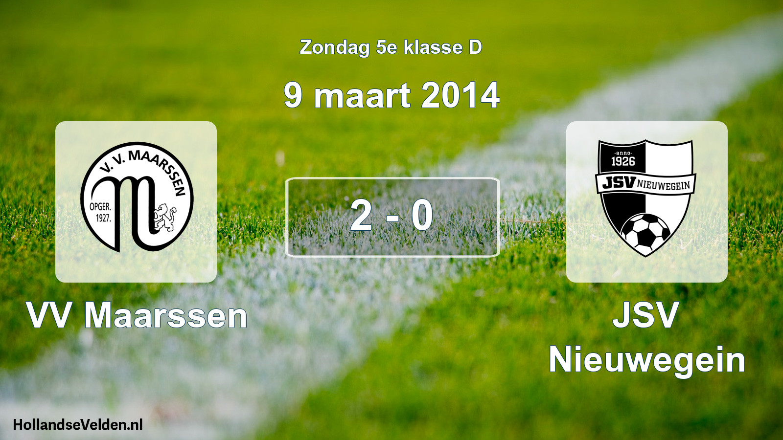 Total number of matches played: VV Maarssen - JSV Nieuwegein 2 - 0 (9 March 2014)