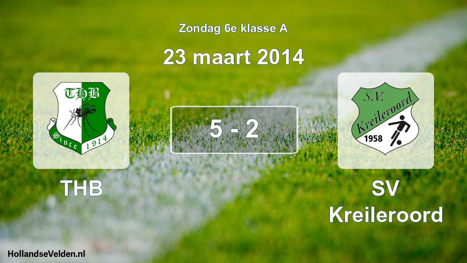 Total number of matches played: THB - SV Kreileroord 5 - 2 (23 March 2014)