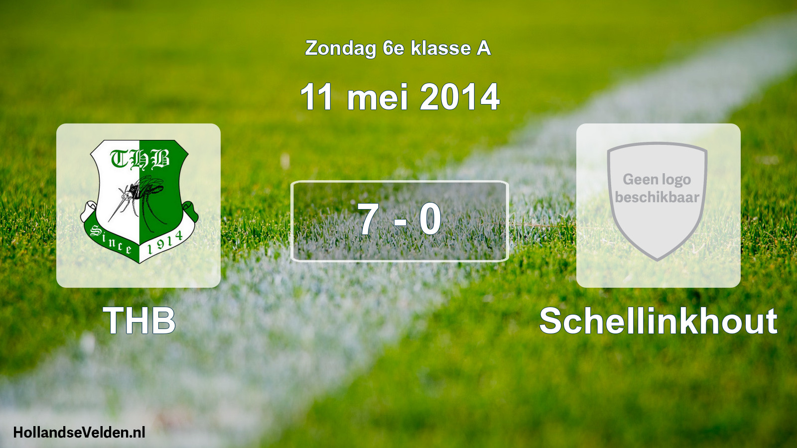 Total number of matches played: THB - Schellinkhout 7 - 0 (11 May 2014)