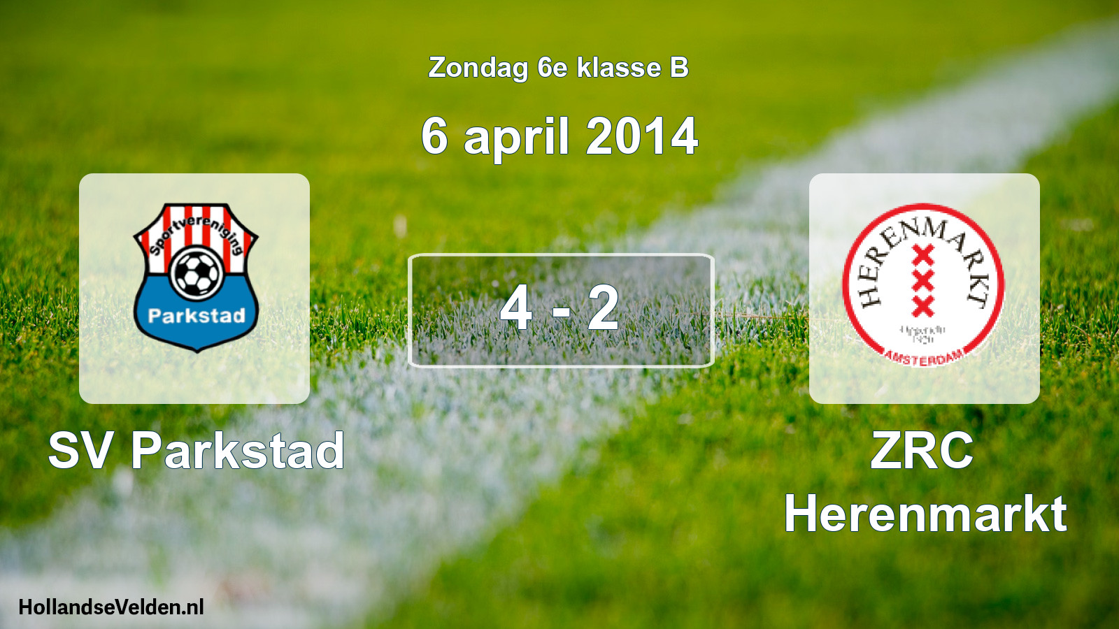 Total number of matches played: SV Parkstad - ZRC Herenmarkt 4 - 2 (6 April 2014)