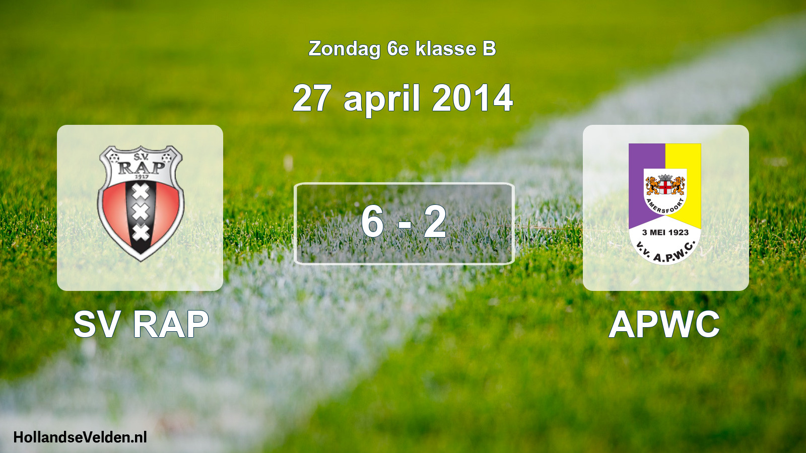 Total number of matches played: SV RAP - APWC 6 - 2 (27 April 2014)