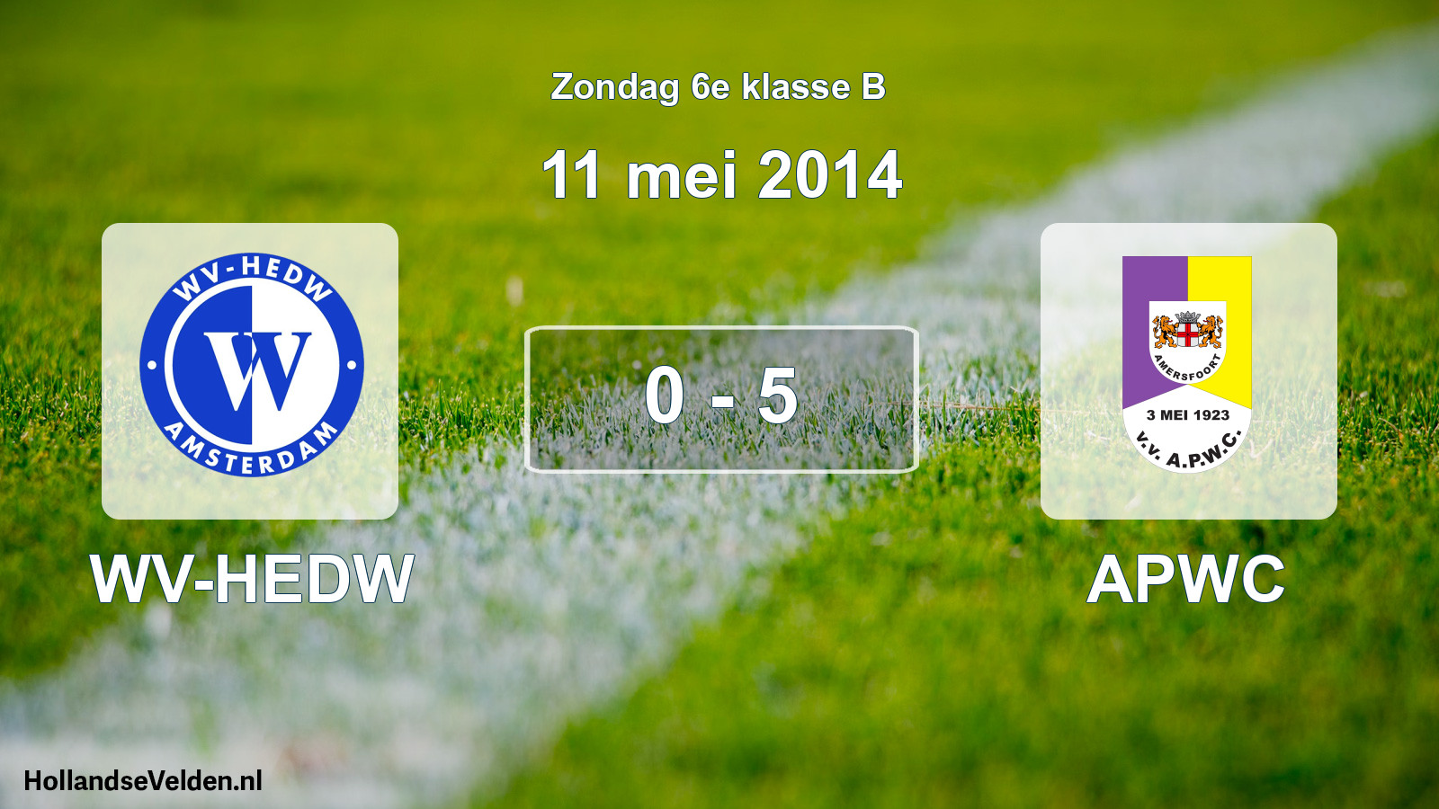 Total number of matches played: WV-HEDW - APWC 0 - 5 (11 May 2014)