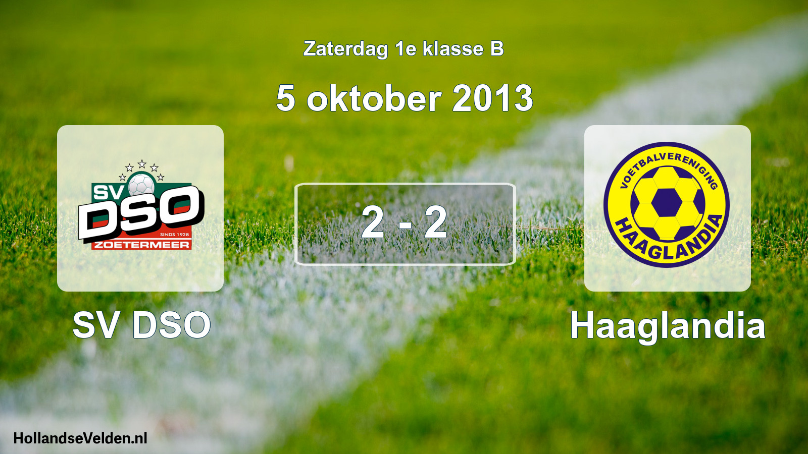 Total number of matches played: SV DSO - Haaglandia 2 - 2 (5 October 2013)