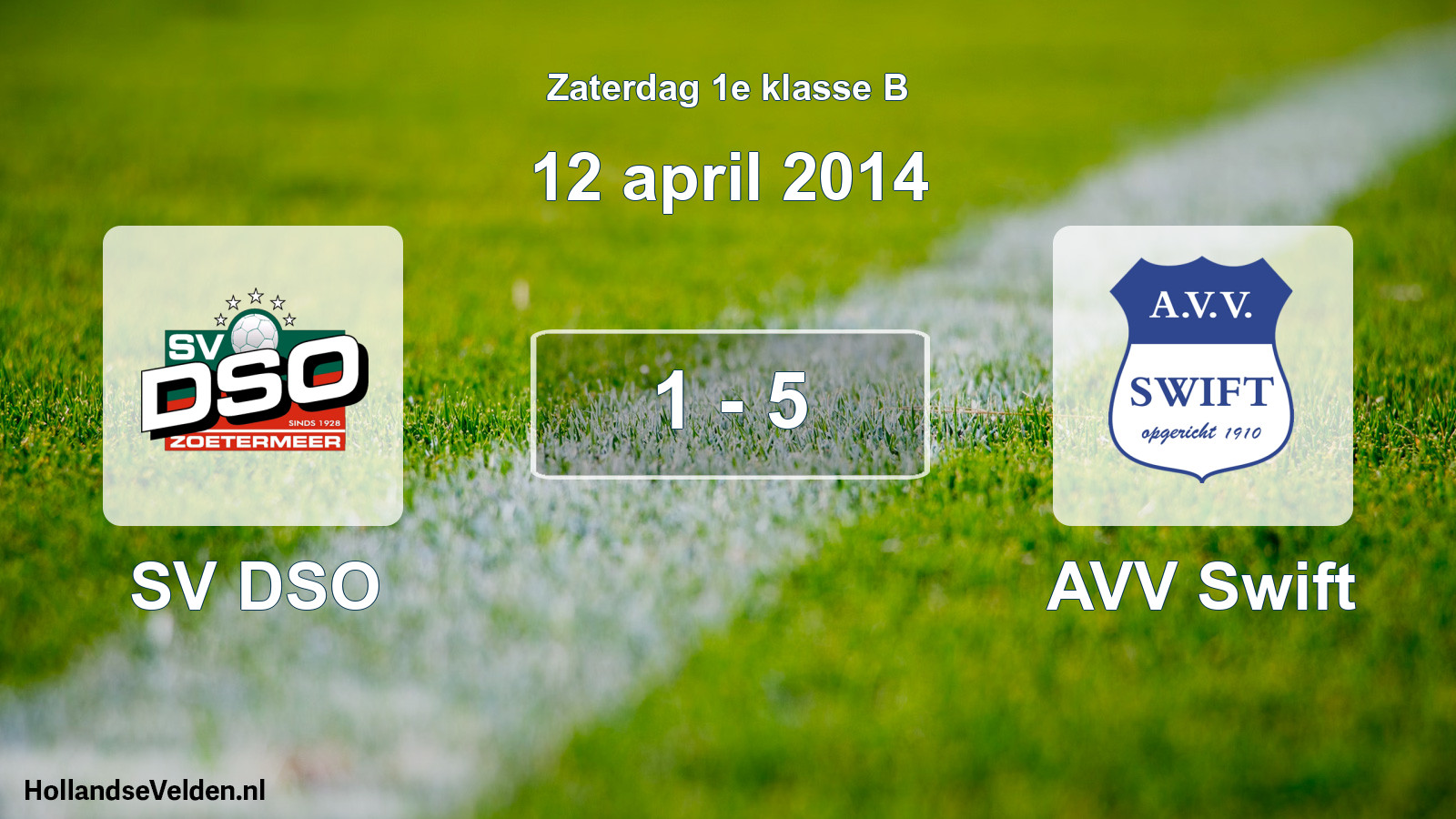 Total number of matches played: SV DSO - AVV Swift 1 - 5 (12 April 2014)
