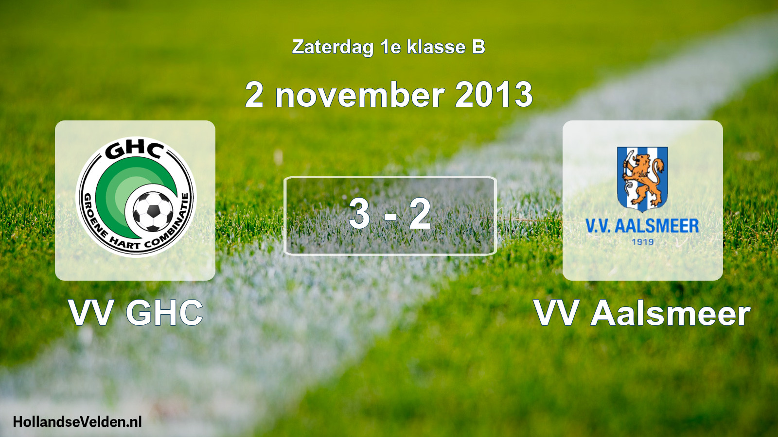 Total number of matches played: VV GHC - VV Aalsmeer 3 - 2 (2 November 2013)
