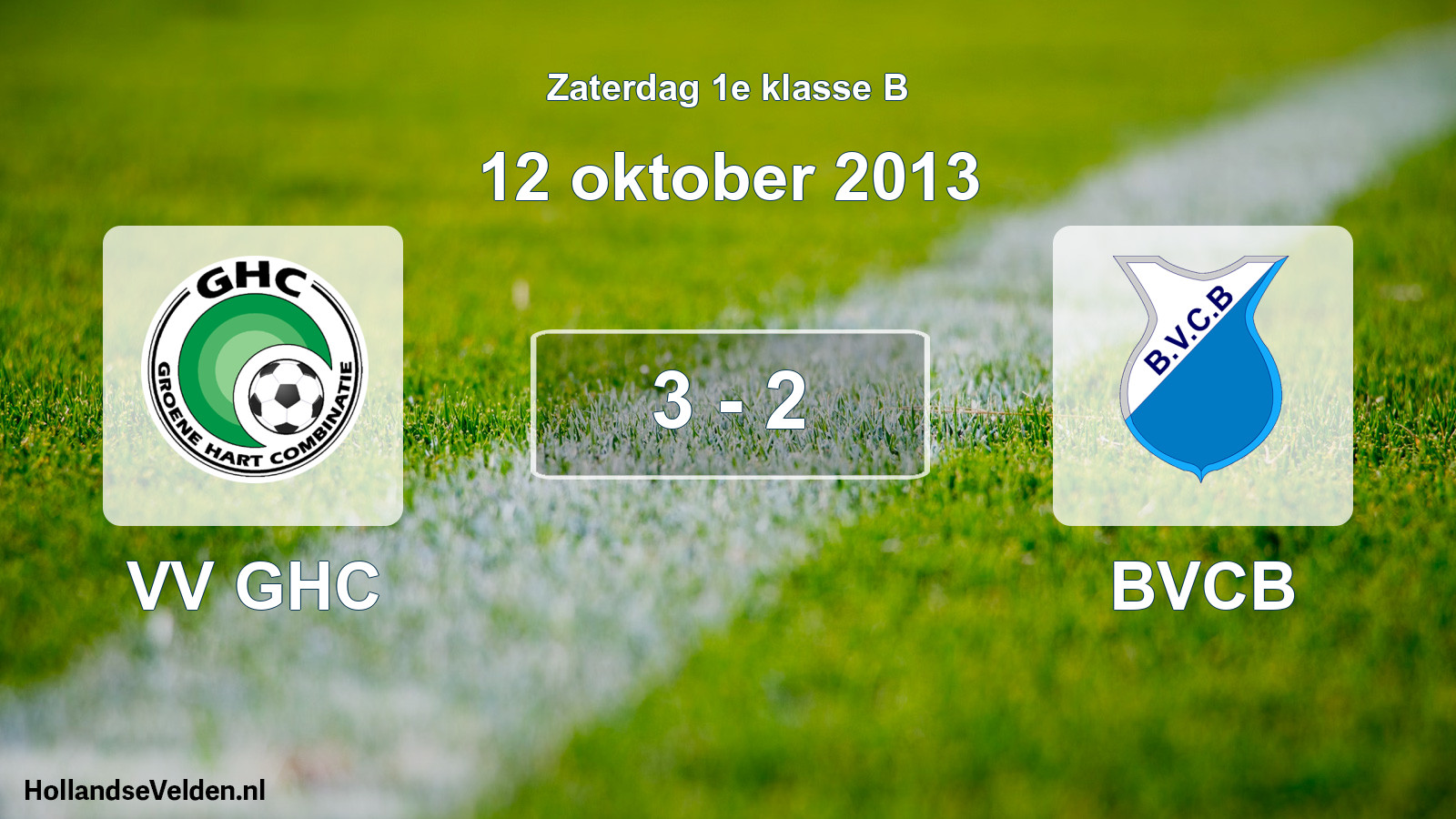 Total number of matches played: VV GHC - BVCB 3 - 2 (12 October 2013)