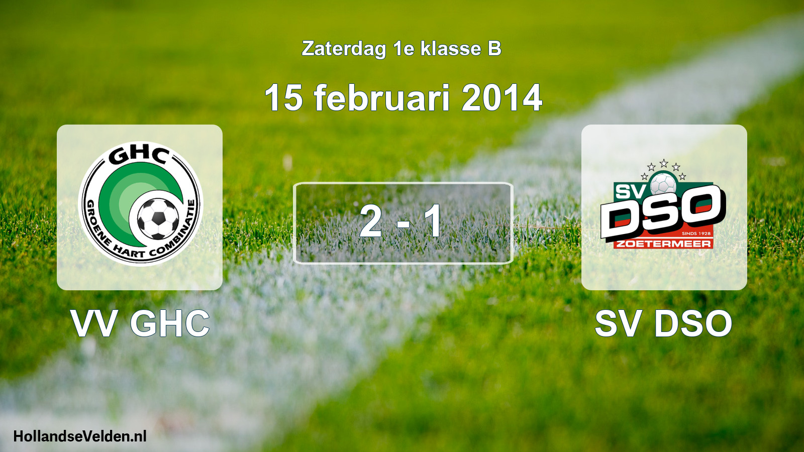 Total number of matches played: VV GHC - SV DSO 2 - 1 (15 February 2014)