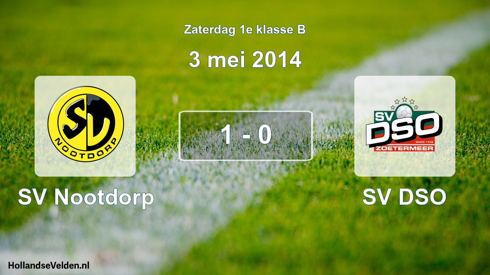 Total number of matches played: SV Nootdorp - SV DSO 1 - 0 (3 May 2014)
