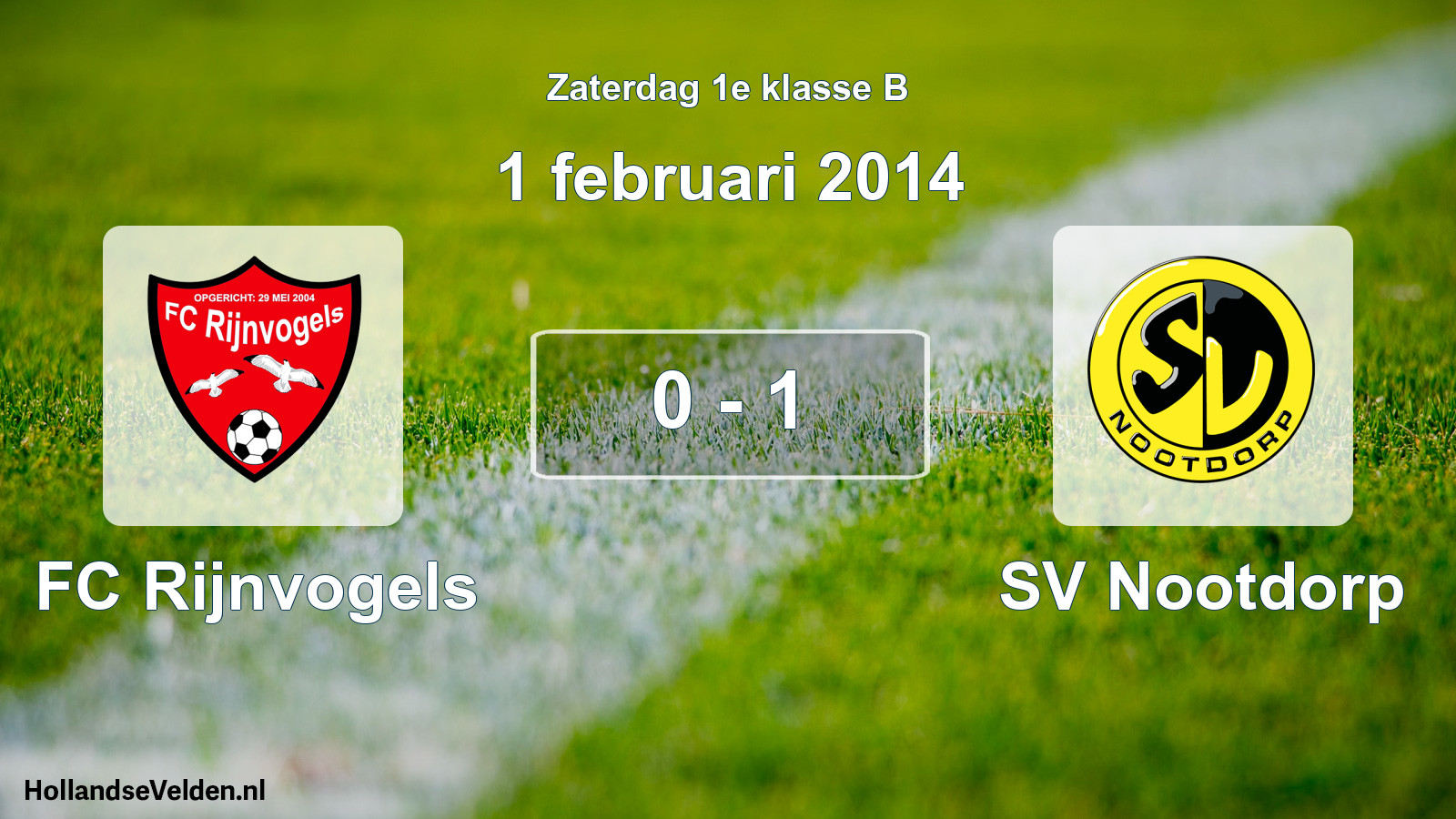 Total number of matches played: FC Rijnvogels - SV Nootdorp 0 - 1 (1 February 2014)
