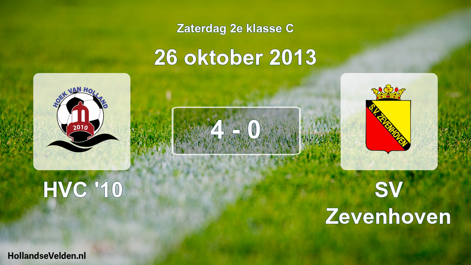 Total number of matches played: HVC '10 - SV Zevenhoven 4 - 0 (26 October 2013)