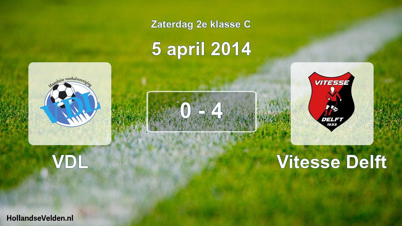 Total number of matches played: VDL - Vitesse Delft 0 - 4 (5 April 2014)