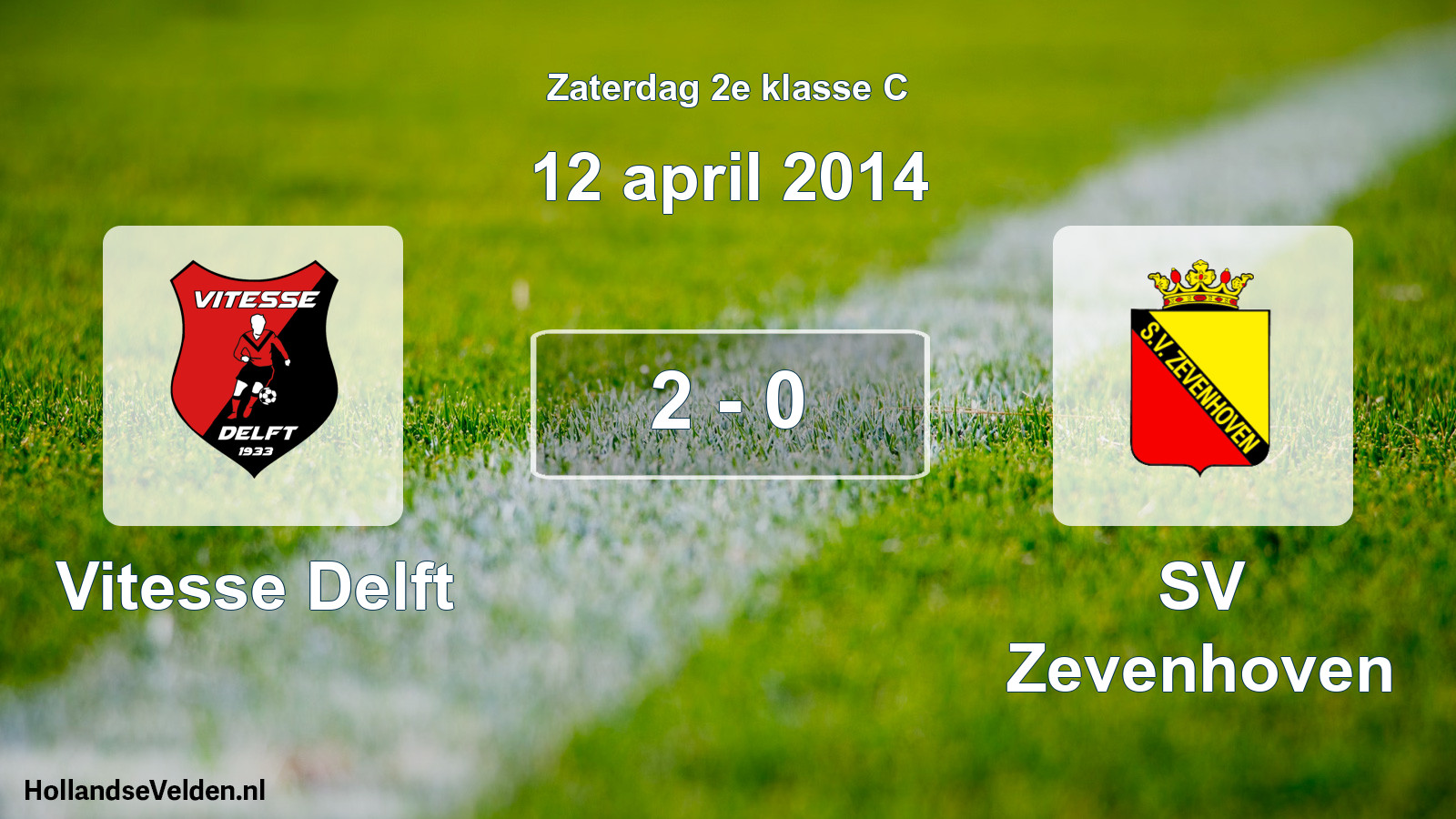 Total number of matches played: Vitesse Delft - SV Zevenhoven 2 - 0 (12 April 2014)