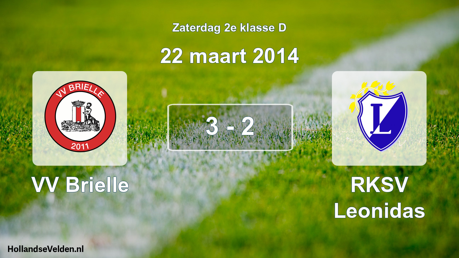 Total number of matches played: VV Brielle - RKSV Leonidas 3 - 2 (22 March 2014)