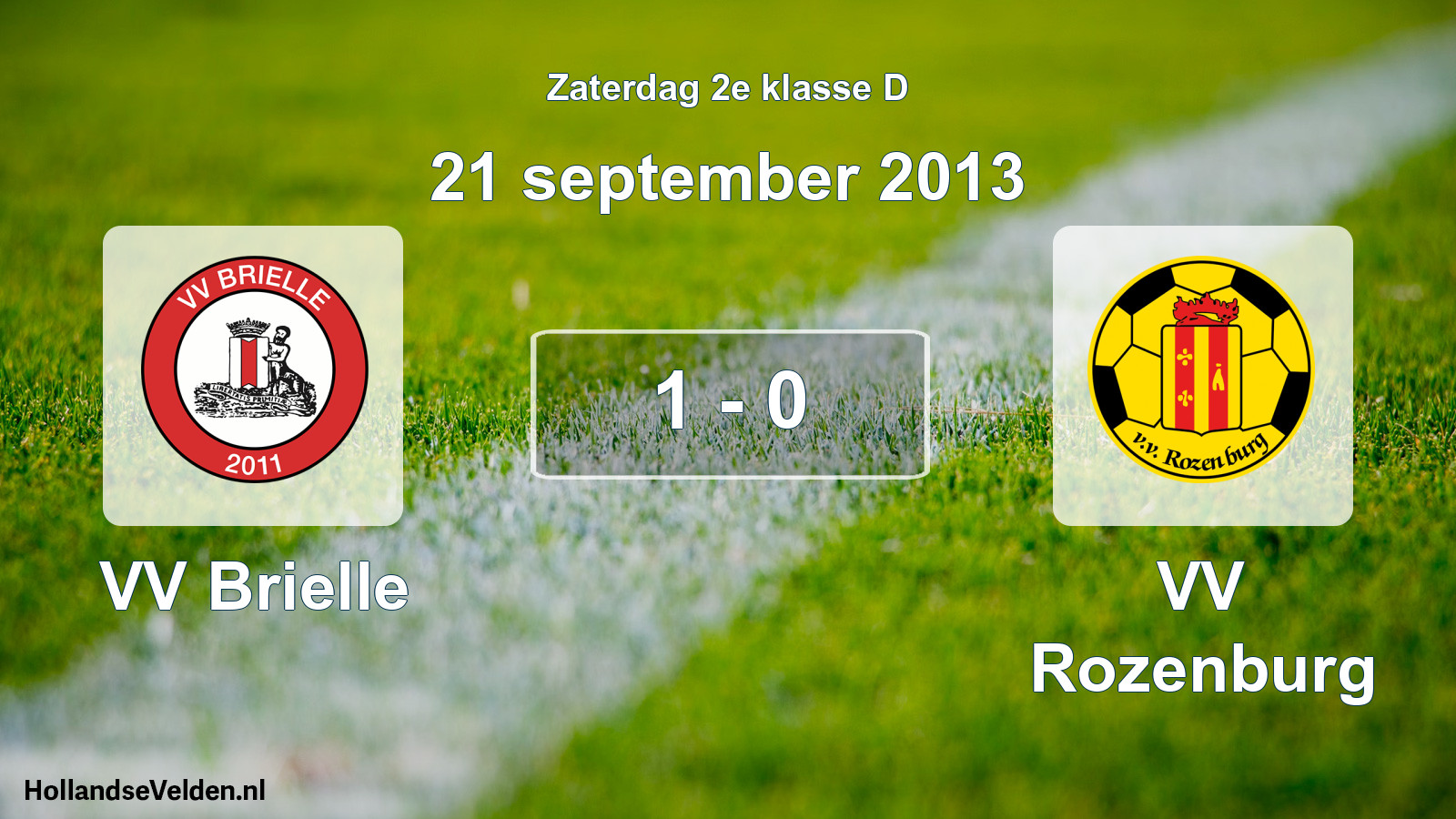 Total number of matches played: VV Brielle - VV Rozenburg 1 - 0 (21 September 2013)