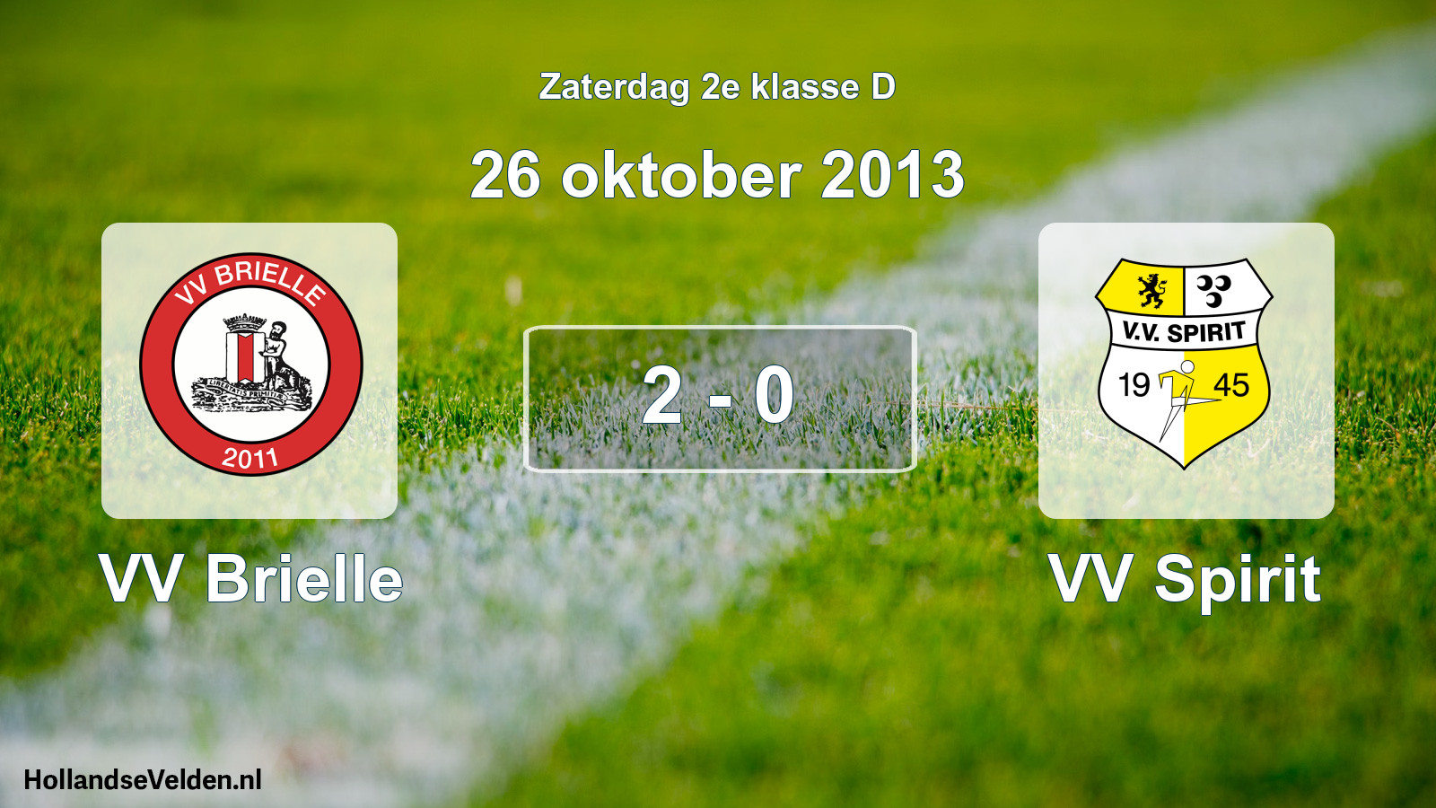 Total number of matches played: VV Brielle - VV Spirit 2 - 0 (26 October 2013)