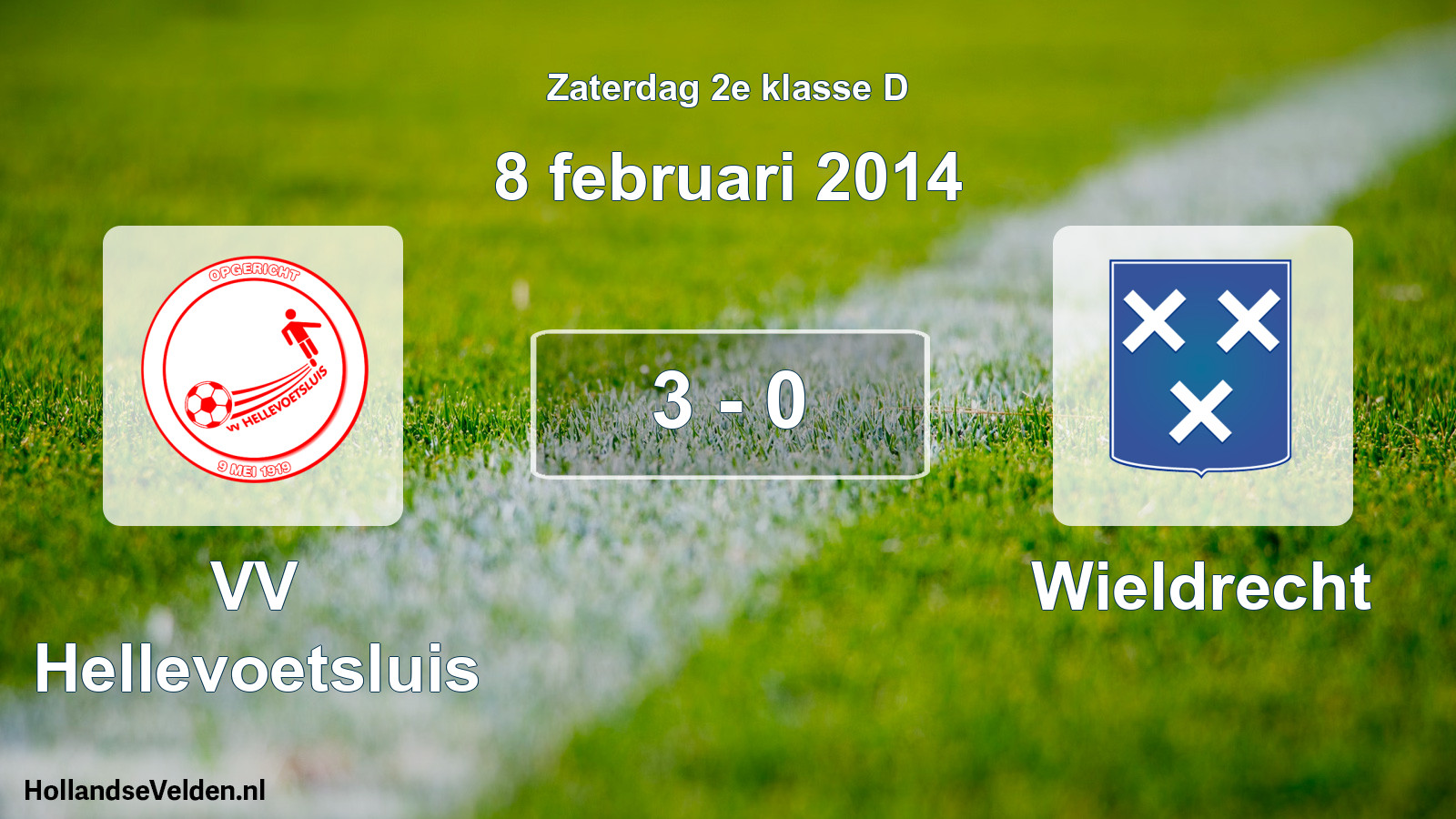 Total number of matches played: VV Hellevoetsluis - Wieldrecht 3 - 0 (8 February 2014)