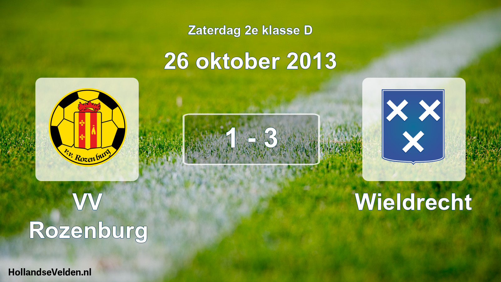 Total number of matches played: VV Rozenburg - Wieldrecht 1 - 3 (26 October 2013)