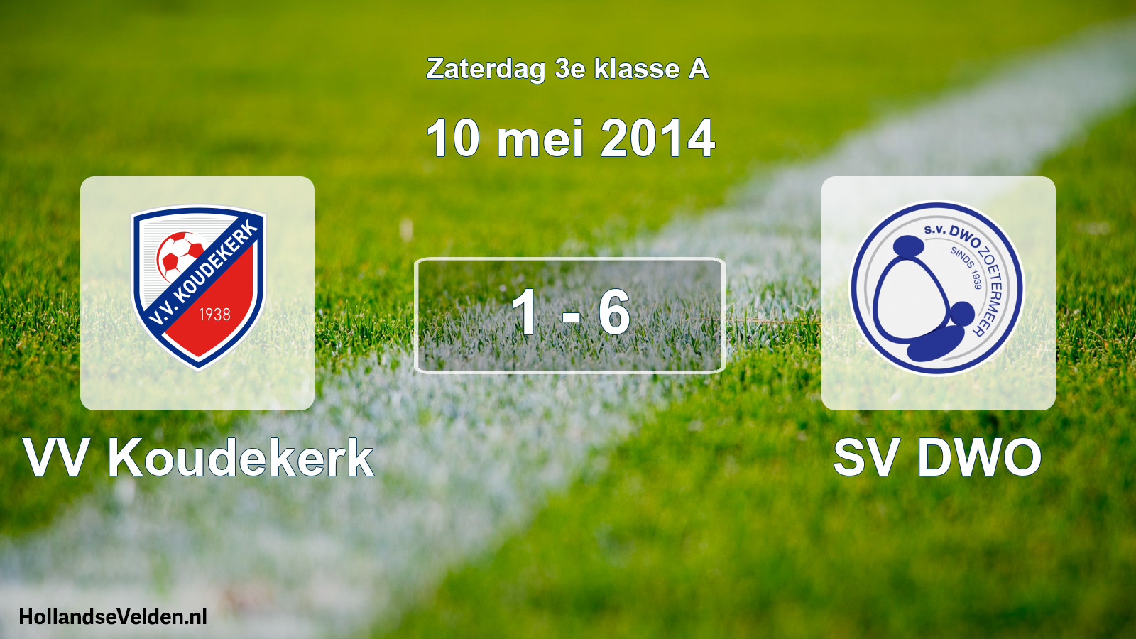 Total number of matches played: VV Koudekerk - SV DWO 1 - 6 (10 May 2014)