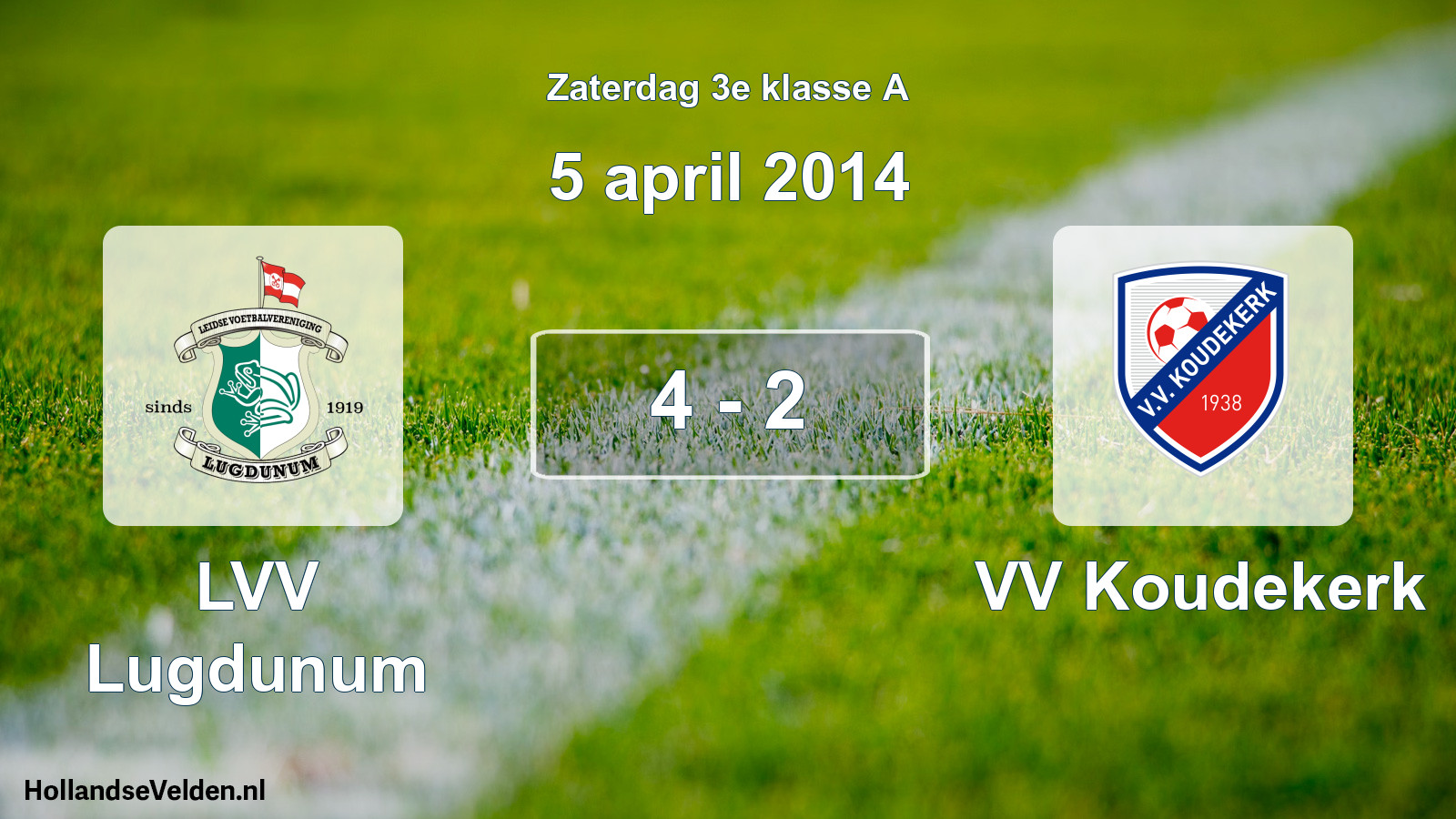 Total number of matches played: LVV Lugdunum - VV Koudekerk 4 - 2 (5 April 2014)
