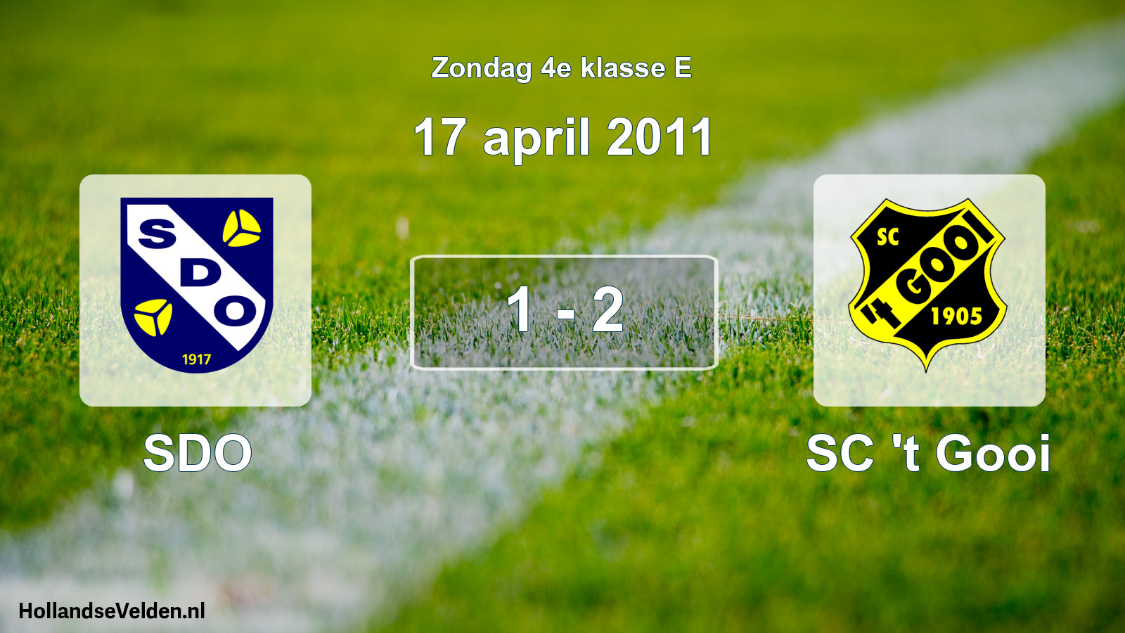 Total number of matches played: SDO - SC 't Gooi 1 - 2 (17 April 2011)
