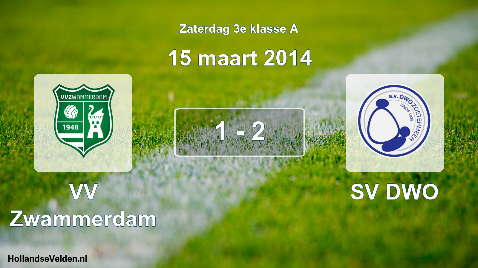 Total number of matches played: VV Zwammerdam - SV DWO 1 - 2 (15 March 2014)