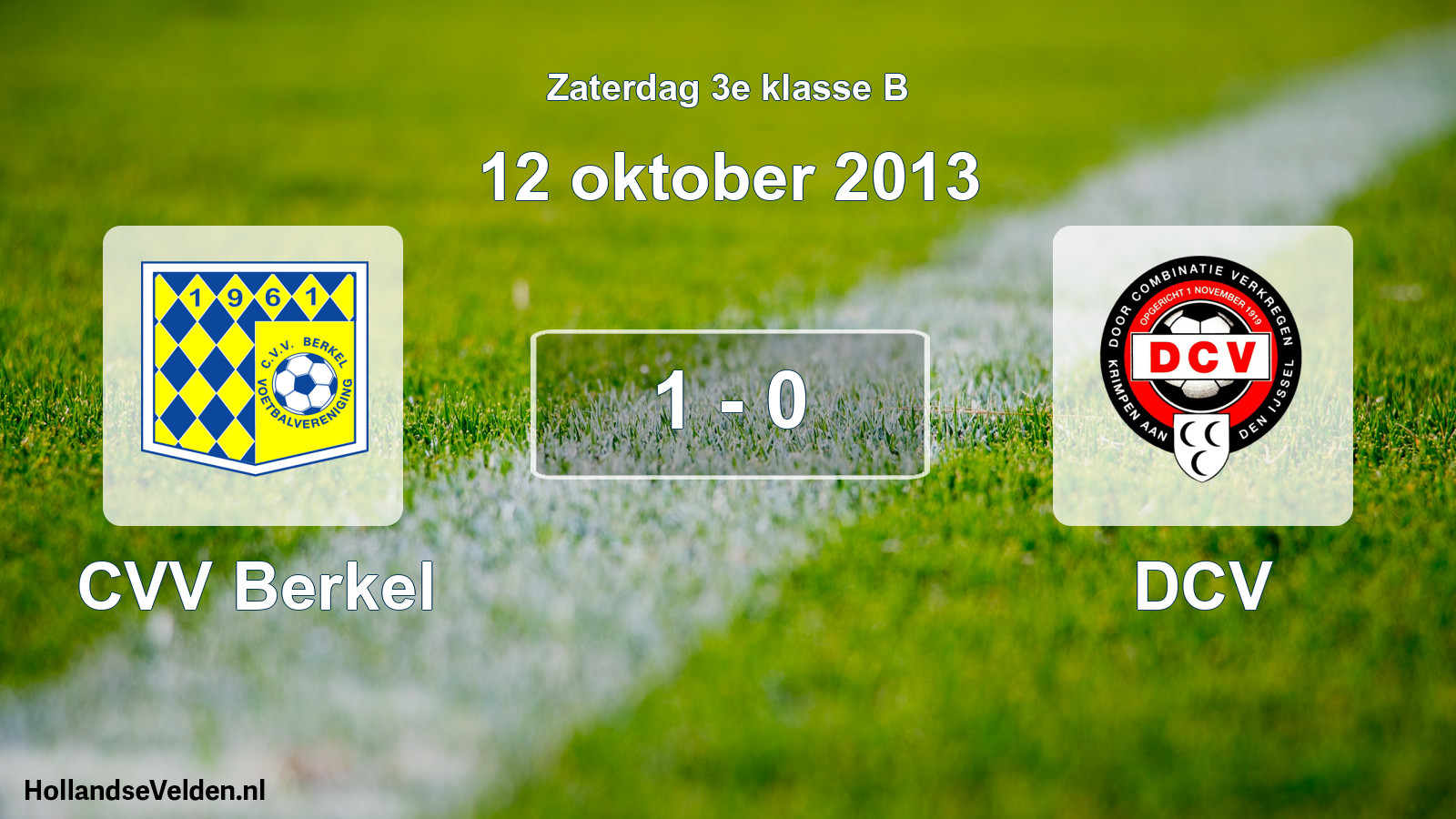 Total number of matches played: CVV Berkel - DCV 1 - 0 (12 October 2013)