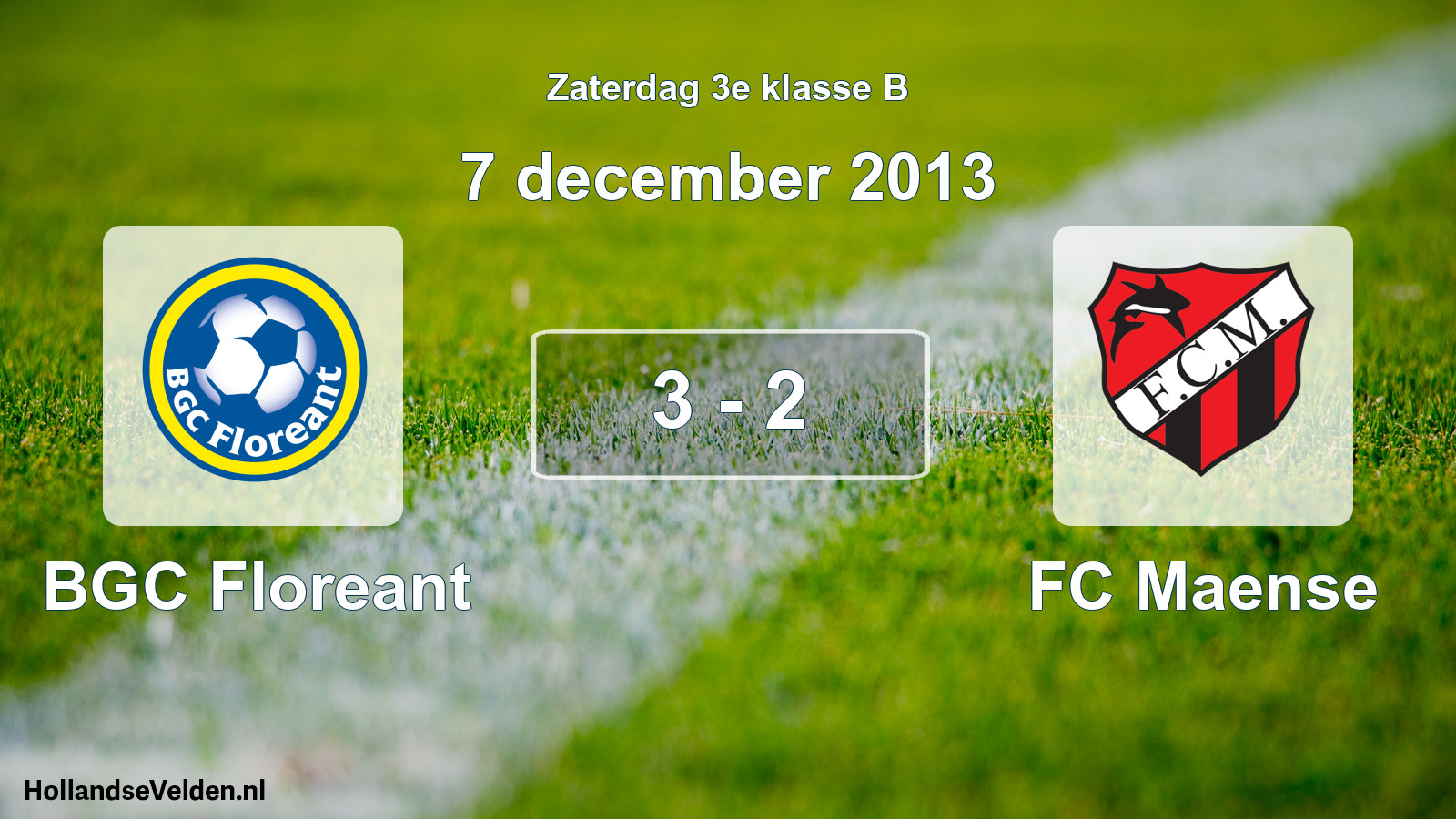 Total number of matches played: BGC Floreant - FC Maense 3 - 2 (7 December 2013)