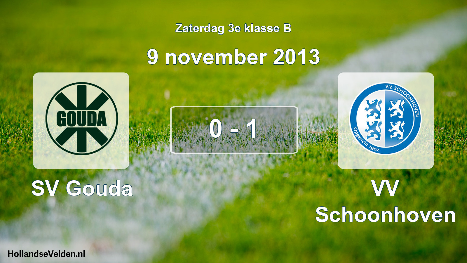 Total number of matches played: SV Gouda - VV Schoonhoven 0 - 1 (9 November 2013)
