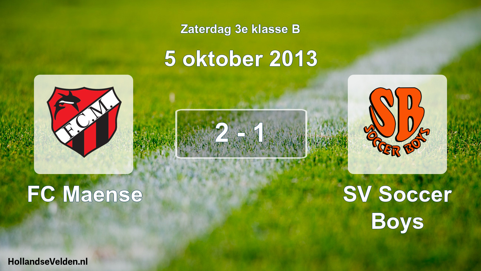 Total number of matches played: FC Maense - SV Soccer Boys 2 - 1 (5 October 2013)