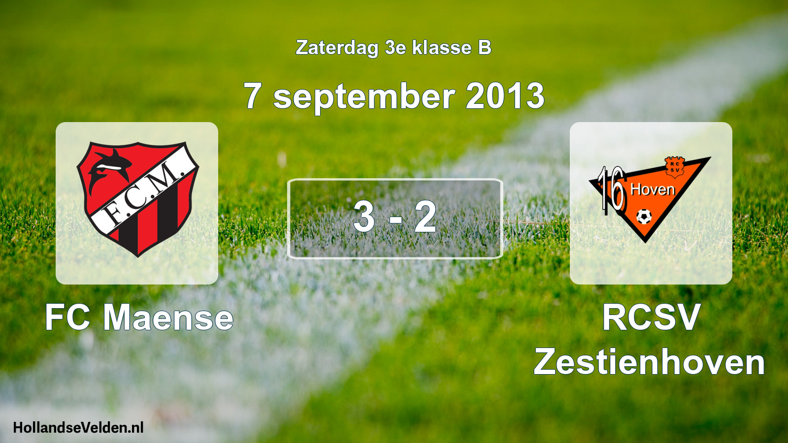 Total number of matches played: FC Maense - RCSV Zestienhoven 3 - 2 (7 September 2013)
