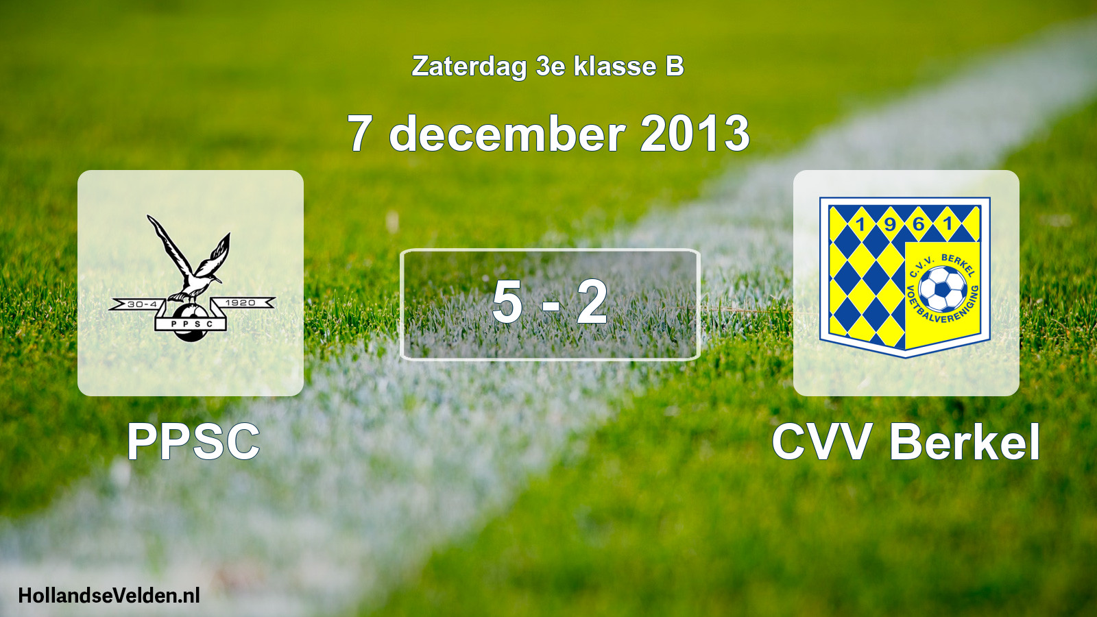 Total number of matches played: PPSC - CVV Berkel 5 - 2 (7 December 2013)