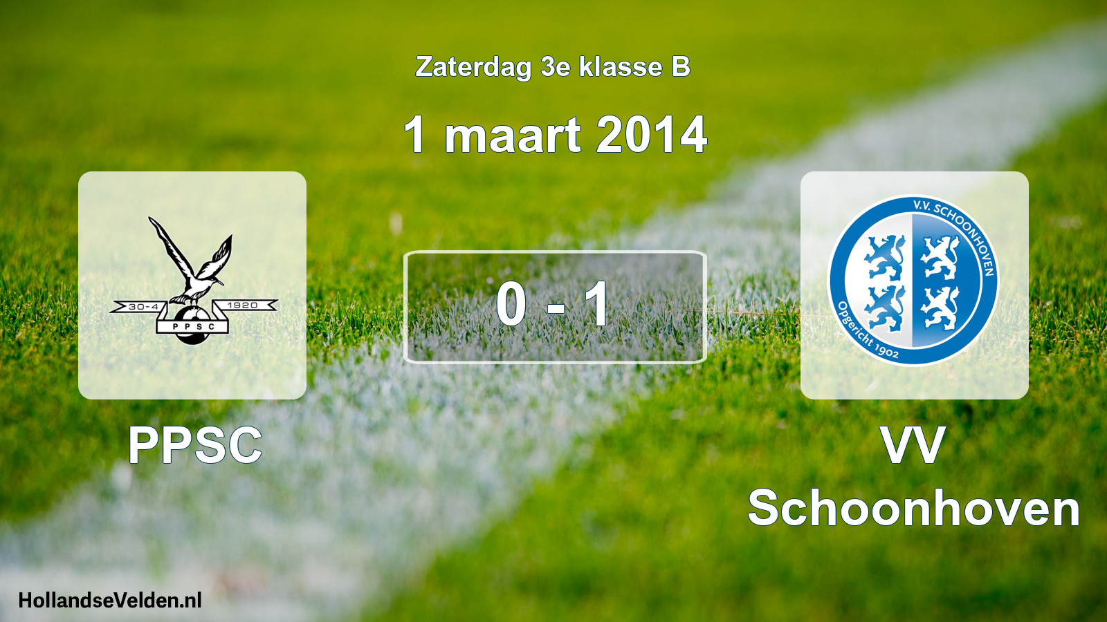 Total number of matches played: PPSC - VV Schoonhoven 0 - 1 (1 March 2014)