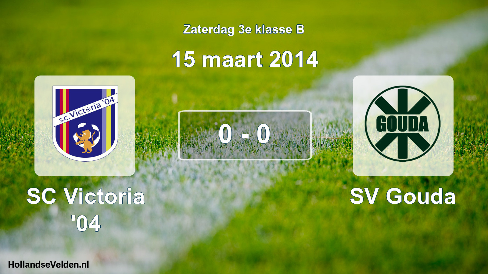 Total number of matches played: SC Victoria '04 - SV Gouda 0 - 0 (15 March 2014)