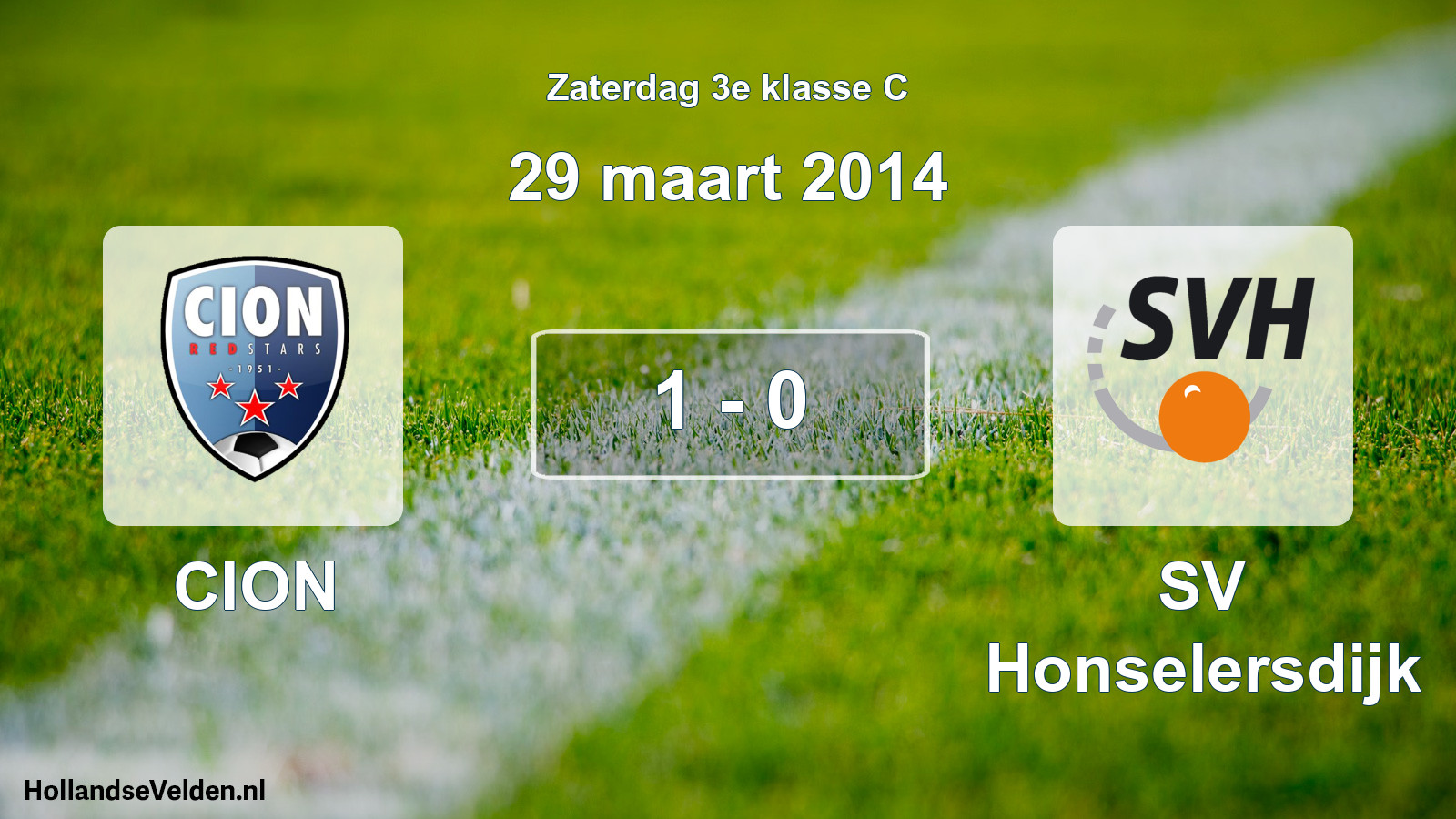 Total number of matches played: CION - SV Honselersdijk 1 - 0 (29 March 2014)
