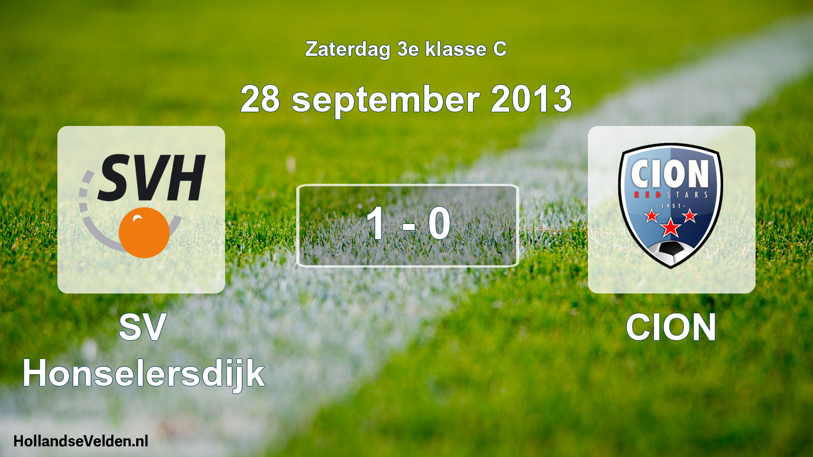 Total number of matches played: SV Honselersdijk - CION 1 - 0 (28 September 2013)