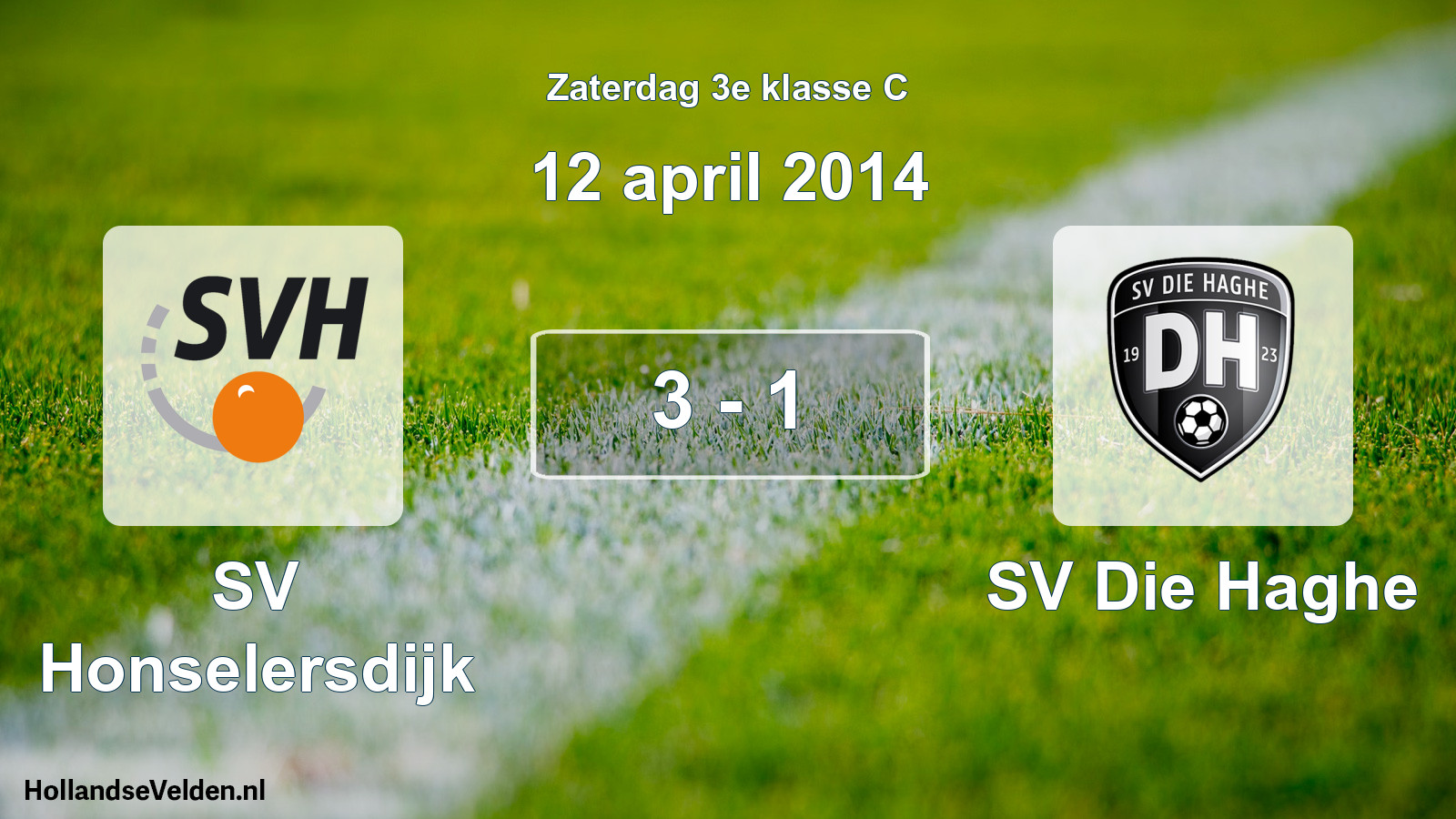 Total number of matches played: SV Honselersdijk - SV Die Haghe 3 - 1 (12 April 2014)