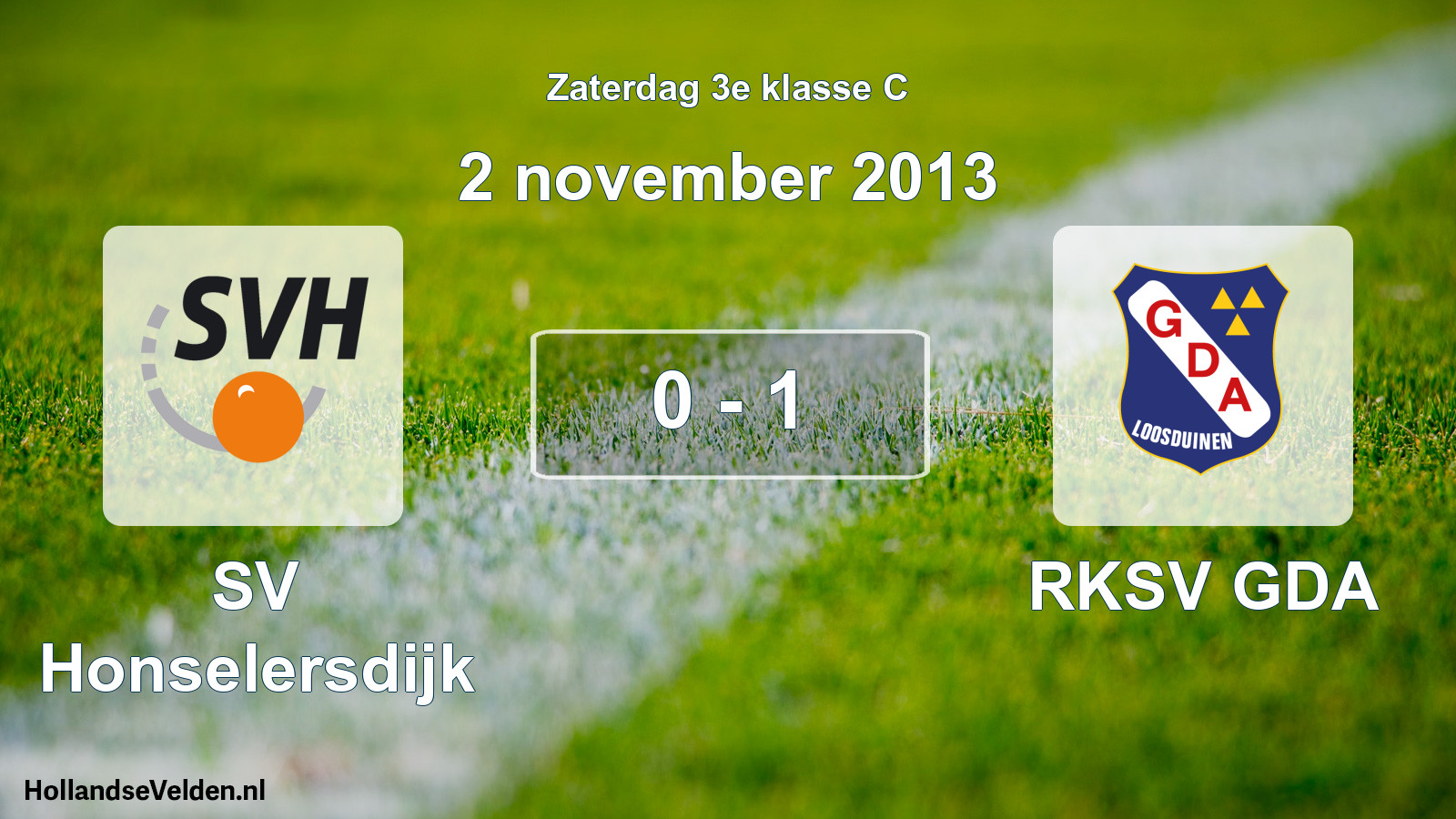 Total number of matches played: SV Honselersdijk - RKSV GDA 0 - 1 (2 November 2013)