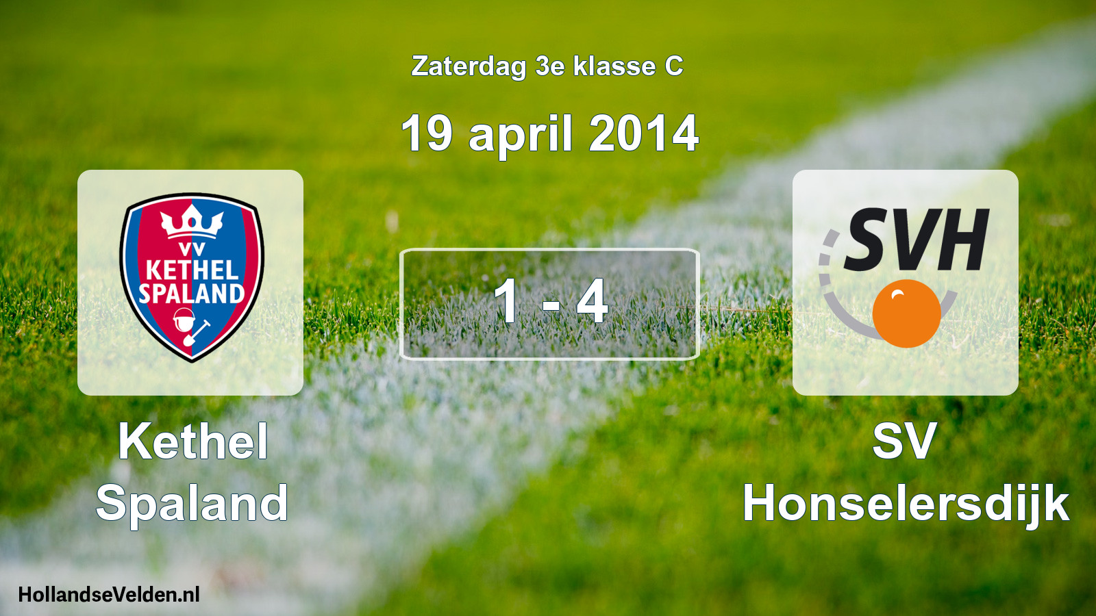 Total number of matches played: Kethel Spaland - SV Honselersdijk 1 - 4 (19 April 2014)