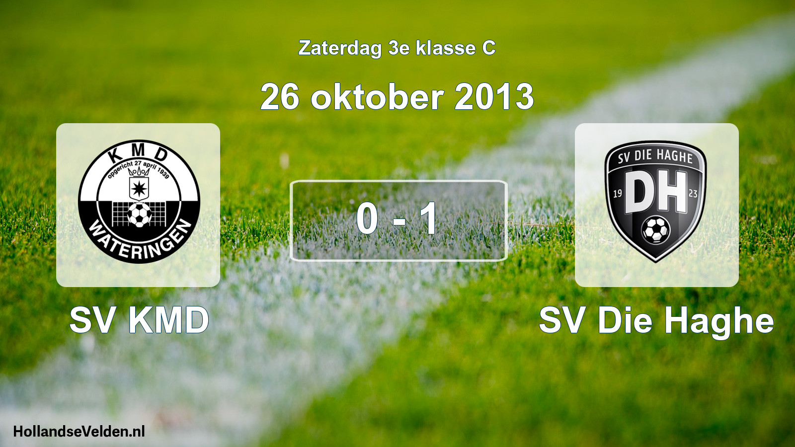Total number of matches played: SV KMD - SV Die Haghe 0 - 1 (26 October 2013)