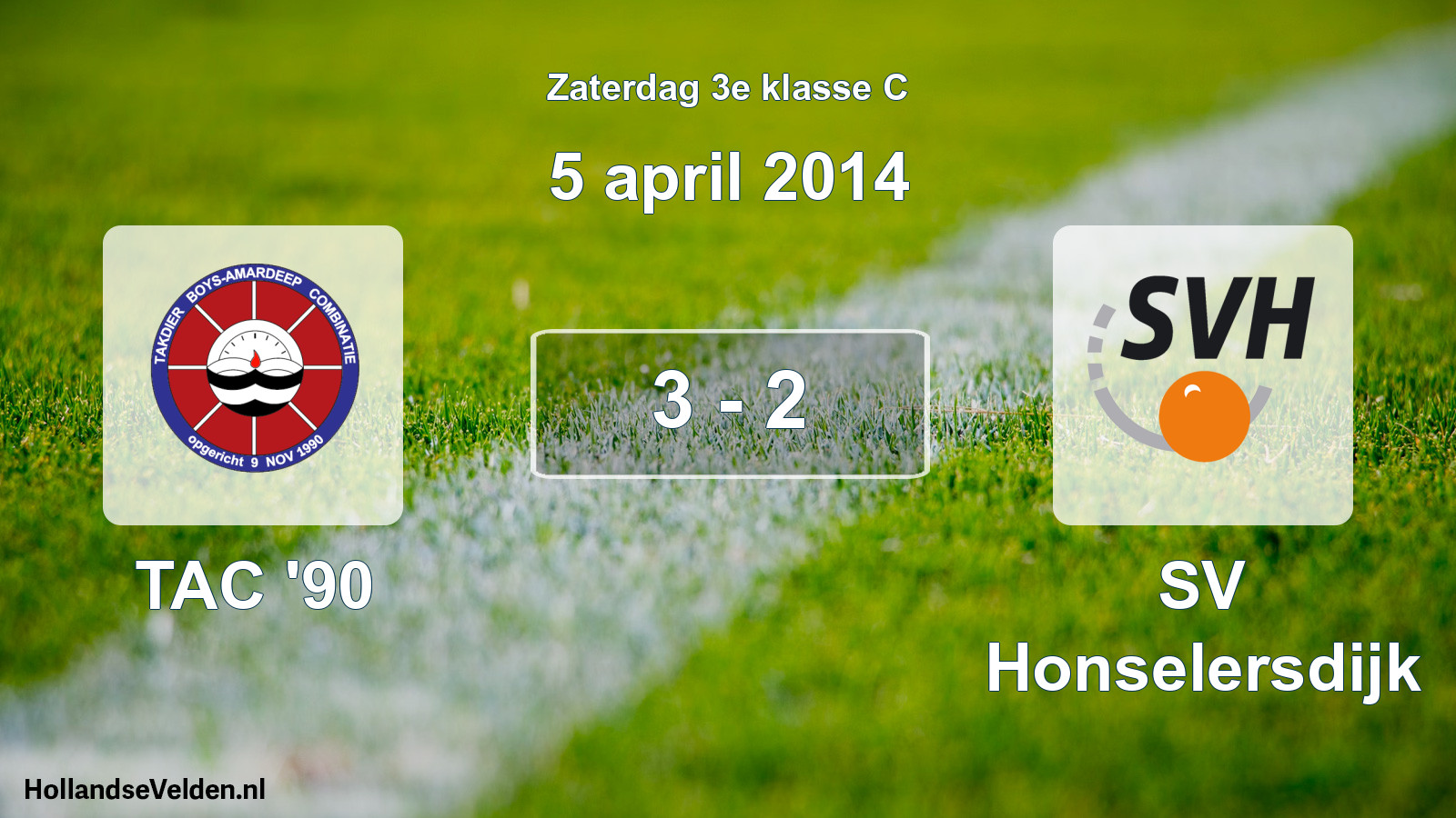 Total number of matches played: TAC '90 - SV Honselersdijk 3 - 2 (5 April 2014)