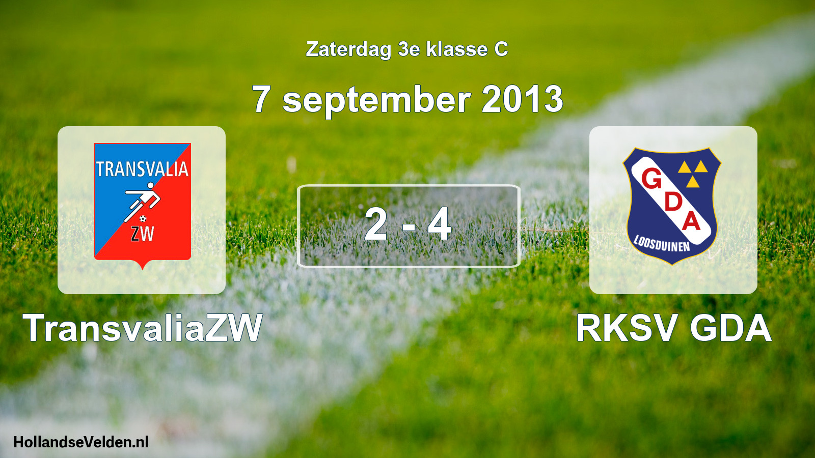 Total number of matches played: TransvaliaZW - RKSV GDA 2 - 4 (7 September 2013)